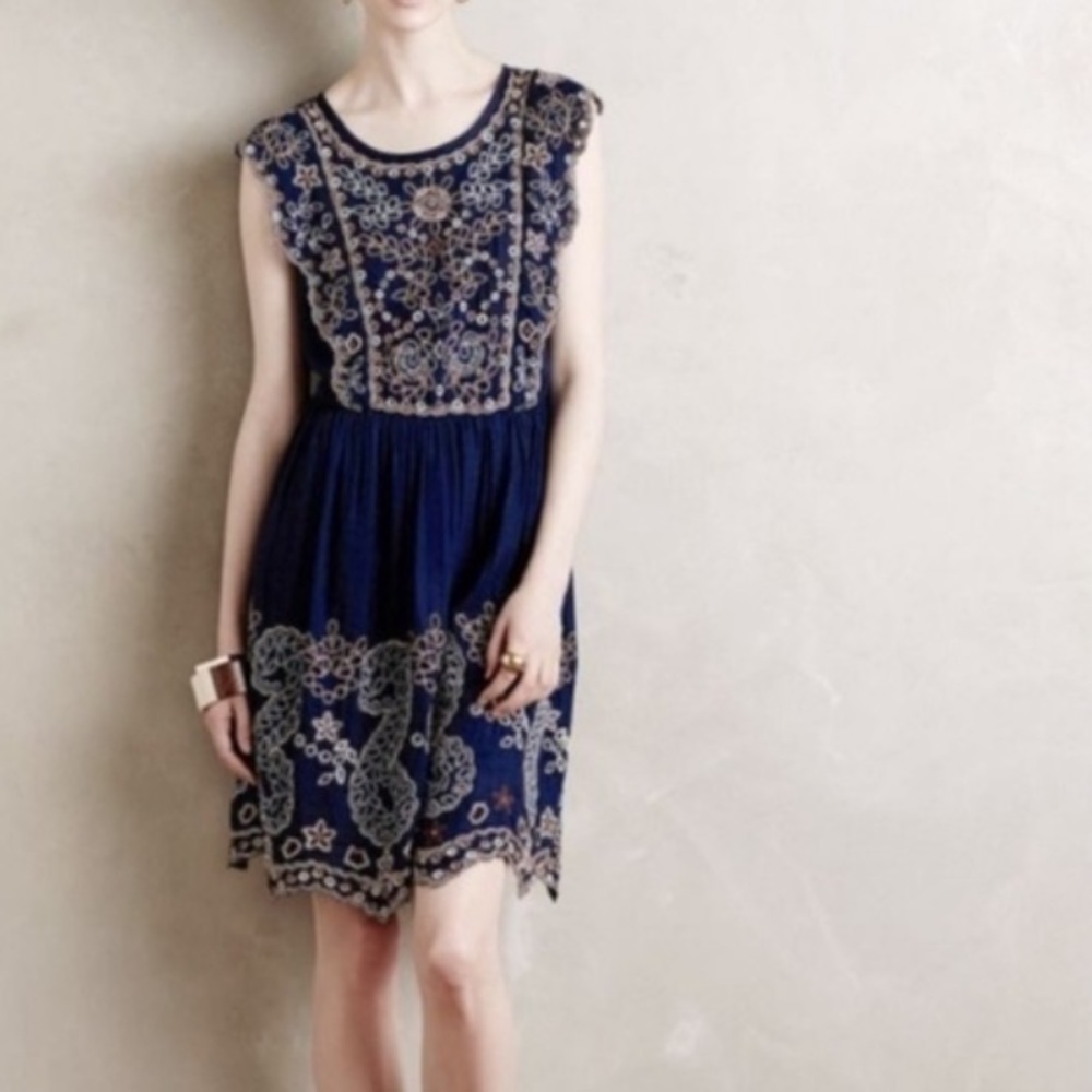Anthrpologie Vanessa Virginia beaded dress